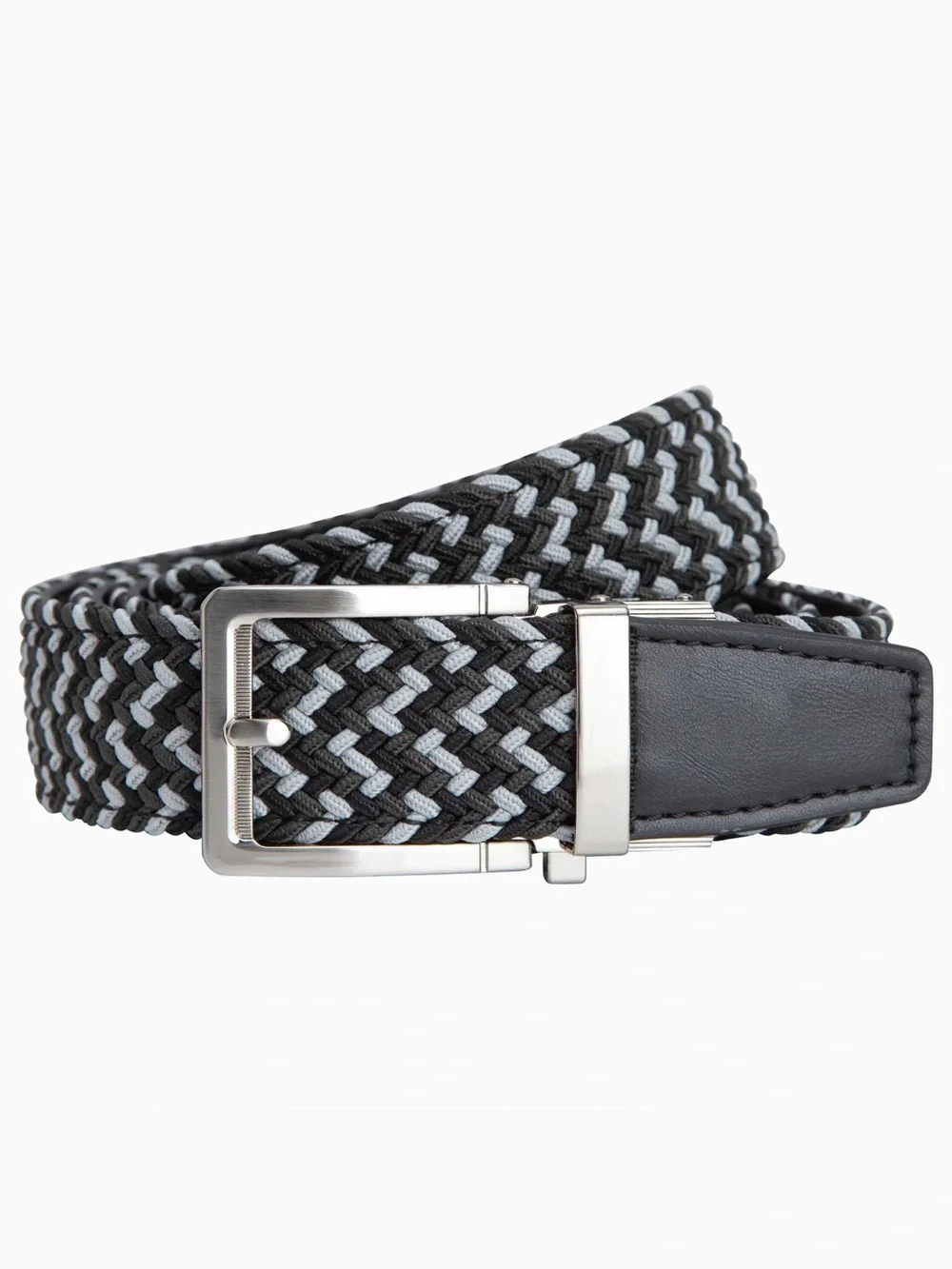BRAIDED CHARCOAL GOLF RATCHET BELT